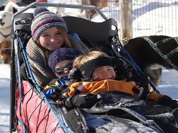 dog sledding in the Haut Jura